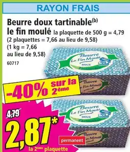 Norma Beurre doux tartinable le fin moulé offre
