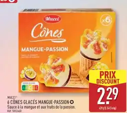 ALDI MUCCI 6 cônes glacés mangue-passion offre