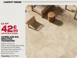 Gedimat Neolitica carrelage sol travertino offre