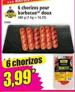 Norma 6 chorizos pour barbecue doux offre