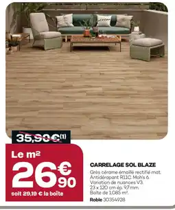 Gedimat Carrelage sol blaze offre