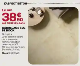Gedimat Carrelage sol be rock offre
