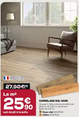 Gedimat Carrelage sol vars offre