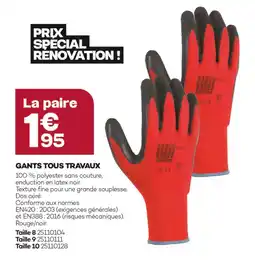 Gedimat Gants tous travaux offre