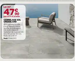 Gedimat Carrelage sol crossland offre