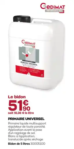 Gedimat Primaire universel offre