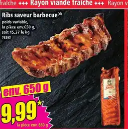 Norma John's ribs saveur barbecue offre