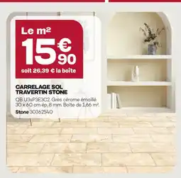 Gedimat Carrelage sol travertin stone offre