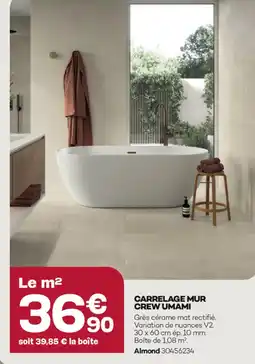 Gedimat Carrelage mur crew umami offre
