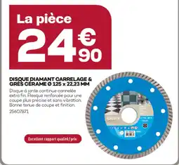 Gedimat Disque diamant carrelage & grès cerame ø 125 x 22,23 mm offre