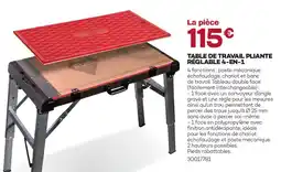 Gedimat Table de travail pliante réglable 4-en-1 offre