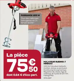 Gedimat Malaxeur rubimix-7 minimax offre