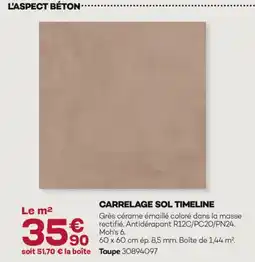 Gedimat Carrelage sol timeline offre