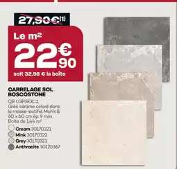 Gedimat Carrelage sol boscostone offre