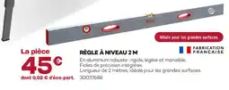 Gedimat Règle à niveau 2 m offre