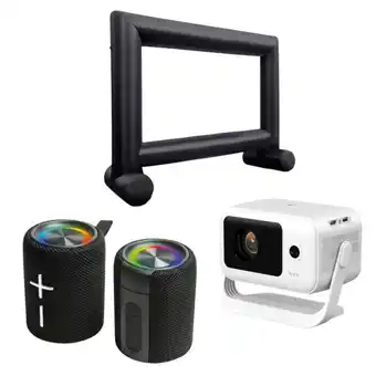 Pack cinéma xxl – écran géant, vidéoprojecteur & son stéréo