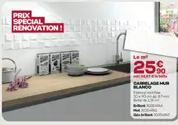 Gedimat Carrelage mur blanco offre