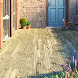 Brico Dépôt Lame de terrasse pin vert offre