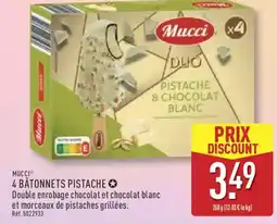 ALDI MUCCI 4 batonnets pistache offre
