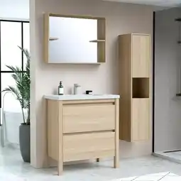 Brico Dépôt Meuble l.80 effet bois clair authentik offre