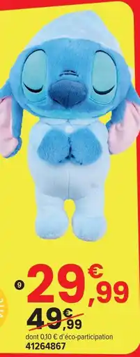 JouéClub Disney peluche stitch endormi offre