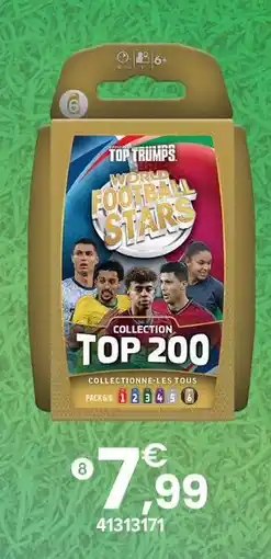 JouéClub Top trumps world football stars – top 200 - pack 6 2026 offre