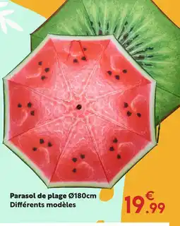 Maxi Bazar Parasol de plage ø180cm offre