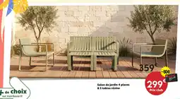 Maxi Bazar Salon de jardin 4 places & 2 tables résine offre