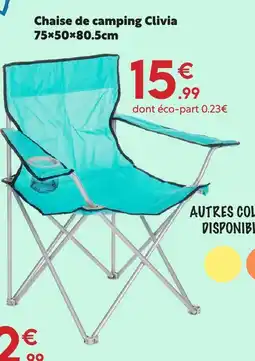 Maxi Bazar Chaise de camping clivia offre