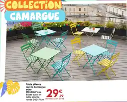 Maxi Bazar Table pliante carrée acier offre
