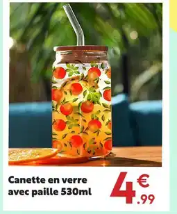 Maxi Bazar Canette en verre avec paille offre