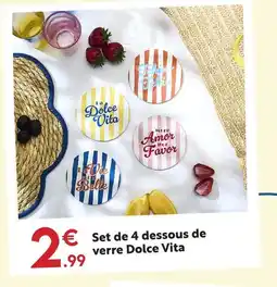 Maxi Bazar Set de 4 dessous de verre dolce vita offre