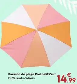 Maxi Bazar Parasol de plage porto ø155cm offre