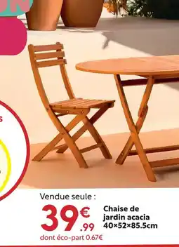 Maxi Bazar Chaise de jardin acacia offre