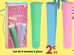 Maxi Bazar Lot de 3 moules à glace offre