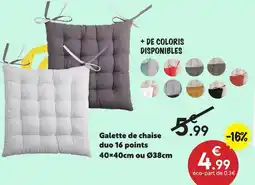 Maxi Bazar Galette de chaise duo 16 points offre