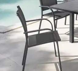 Maxi Bazar Hespéride fauteuil piazza aluminium anthracite graphite offre