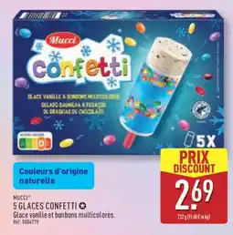 ALDI MUCCI 5 glaces confetti offre
