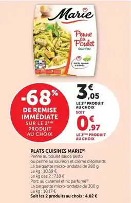 Super U Marie - plats cuisines offre