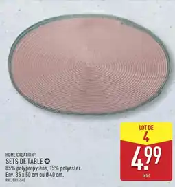 ALDI HOME CREATION Sets de table offre