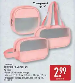 ALDI LIVE IN STYLE Trousse de voyage offre