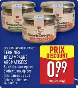 ALDI LES TERRINES DU BOCAGE Terrines de campagne aromatisées offre