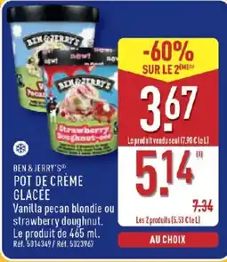 ALDI BEN & JERRY'S Pot de crème glacée offre