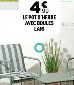 Centrakor Le pot d'herbe avec boules lari offre