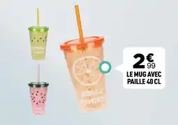 Centrakor Le mug avec paille offre