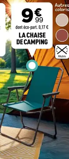 Centrakor La chaise de camping offre