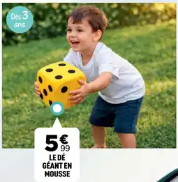 Centrakor Le dé géant en mousse offre