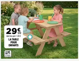Centrakor La table pour enfants offre