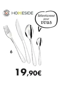 E.Leclerc Ménagère 24 pièces margaux blanc en inox offre