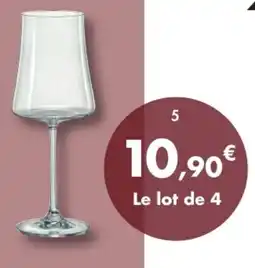 E.Leclerc Coffret de 4 verre à pied en verre offre